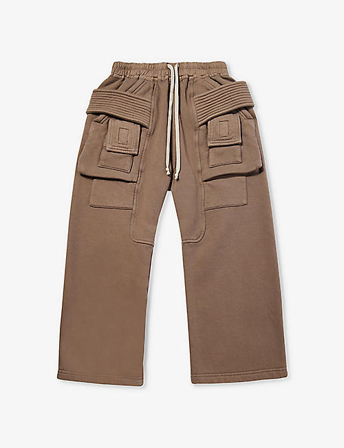 RICK OWENS: Creatch patch-pocket cotton-jersey jogging bottoms 6-12 years