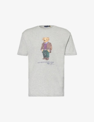 POLO RALPH LAUREN - Polo Bear graphic-print cotton-jersey T-shirt ...