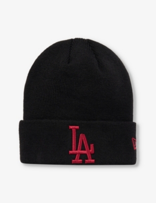 New Era Boys Black Kids La Dodgers Embroidered Knitted Beanie