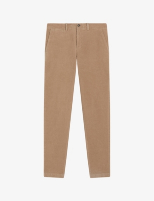 Ted Baker Mens Taupe Payet Regular-fit Stretch-cotton Corduroy Trousers