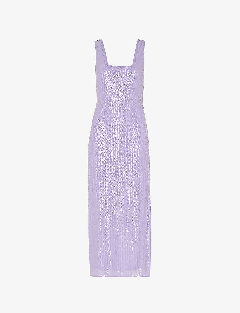 Whistles Womens Lilac Miriam Sequin-embellished Stretch Recycled-polyester Midi Dress