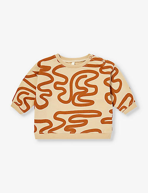 ORGANIC ZOO: Journey abstract-pattern organic cotton-jersey sweatshirt 3 months-3 years