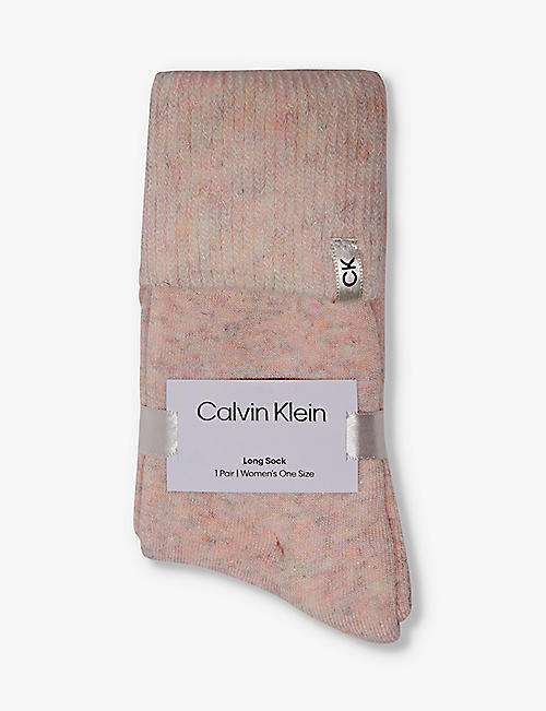 CALVIN KLEIN：品牌贴片弹力针织袜