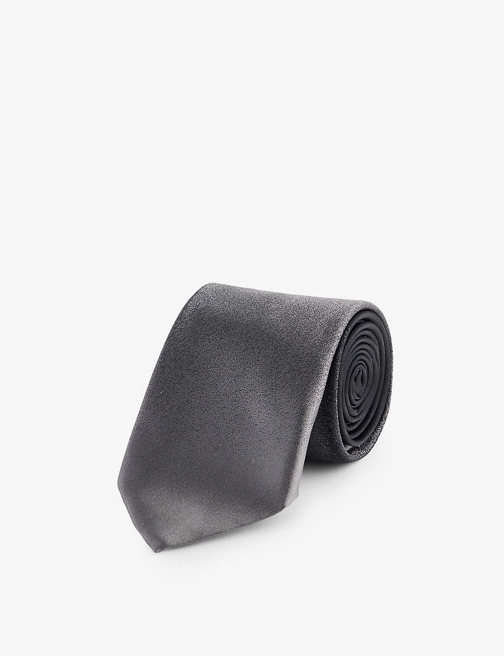 Ferragamo Man Nuanced Silk Jacquard Tie In Black/grey