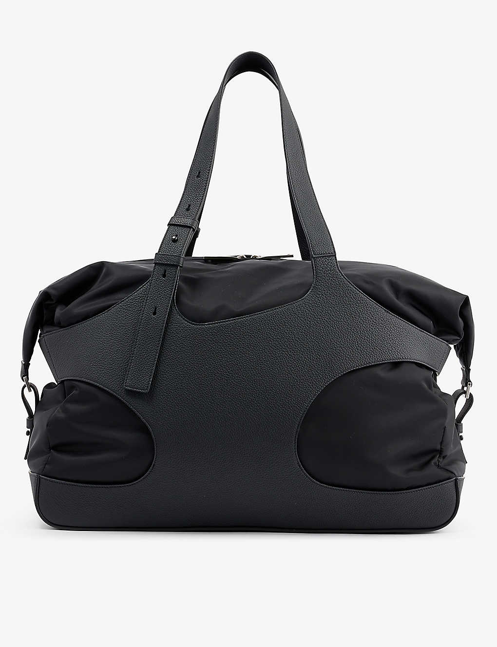 Ferragamo Man Duffle Bag With Cut-out Detailing In Black