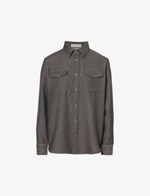 GODS TRUE CASHMERE: Unisex pocket-embellished cashmere shirt