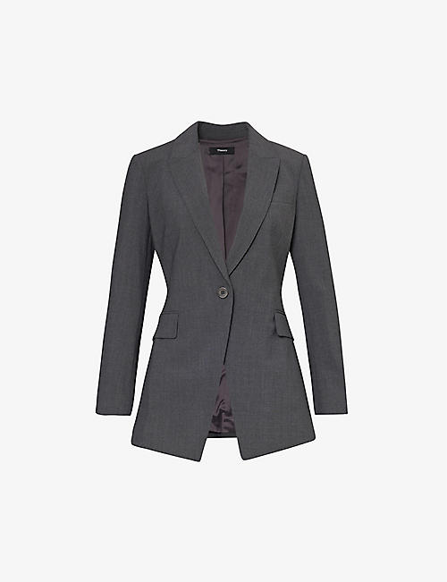 THEORY: Etiennette single-breasted regular-fit stretch-wool blazer
