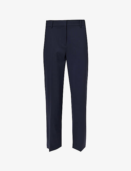 THEORY: Treeca straight-leg relaxed-fit stretch-wool trousers