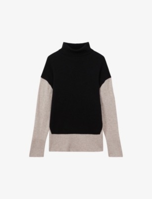 REISS: Alexis colour-blocked knitted jumper