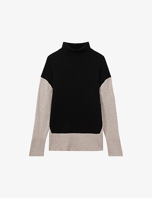 REISS: Alexis colour-blocked knitted jumper