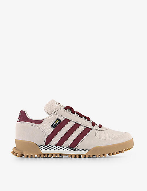 ADIDAS: Marathon TR suede and mesh low-top trainers