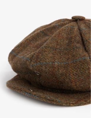 Shop Dents Men's Chestnut Meldon Round-crown Checked Wool Cap