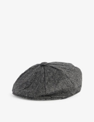 Dents Mens Charcoal Durleigh Round-crown Wool Cap