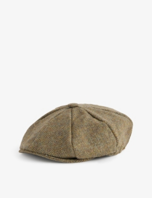 Dents Mens Spruce Durleigh Round-crown Wool Cap