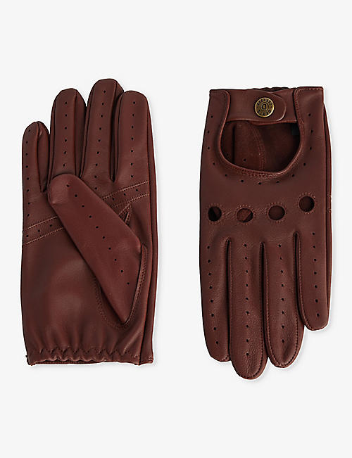 DENTS: Delta unlined leather driving gloves