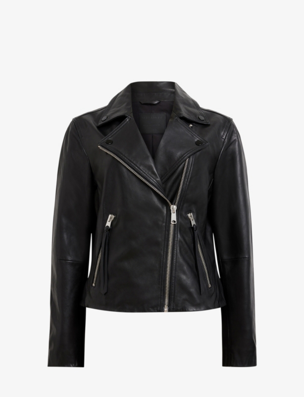 Dalby stud-embellished leather biker jacket
