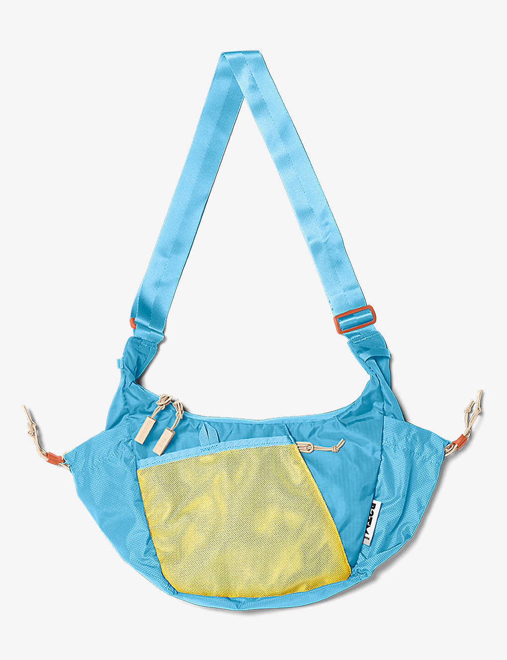 Baboon To The Moon Crescent Crossbody Bag In Azure Blue