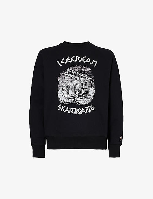 ICECREAM: Ancient graphic-print cotton-jersey sweatshirt