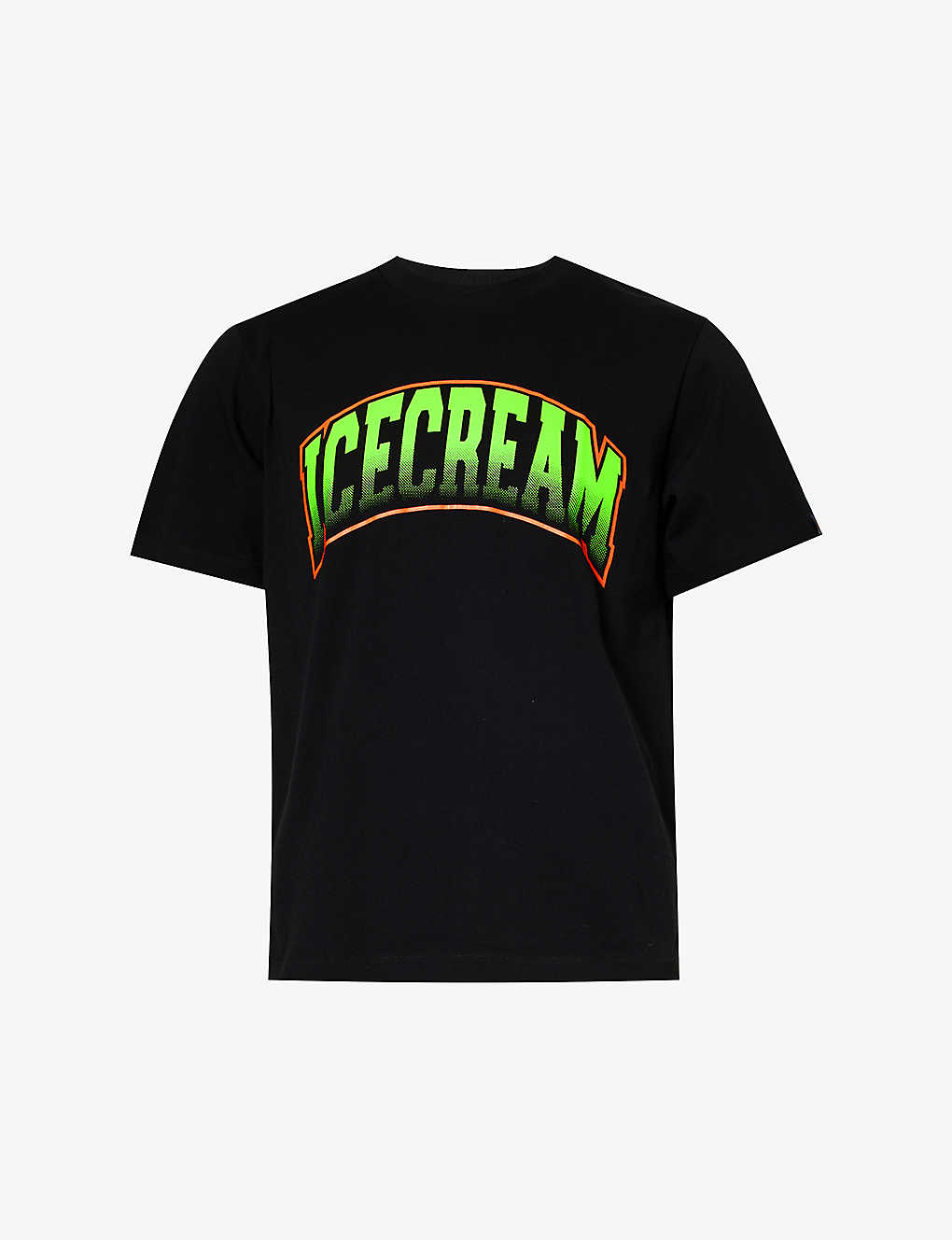 Icecream College Cotton T-shirt In Black