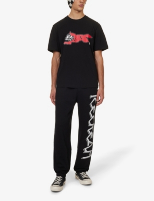Shop Icecream Men's Black Running Dog Graphic-print Cotton-jersey T-shirt