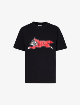 Icecream Mens Black Running Dog Graphic-print Cotton-jersey T-shirt