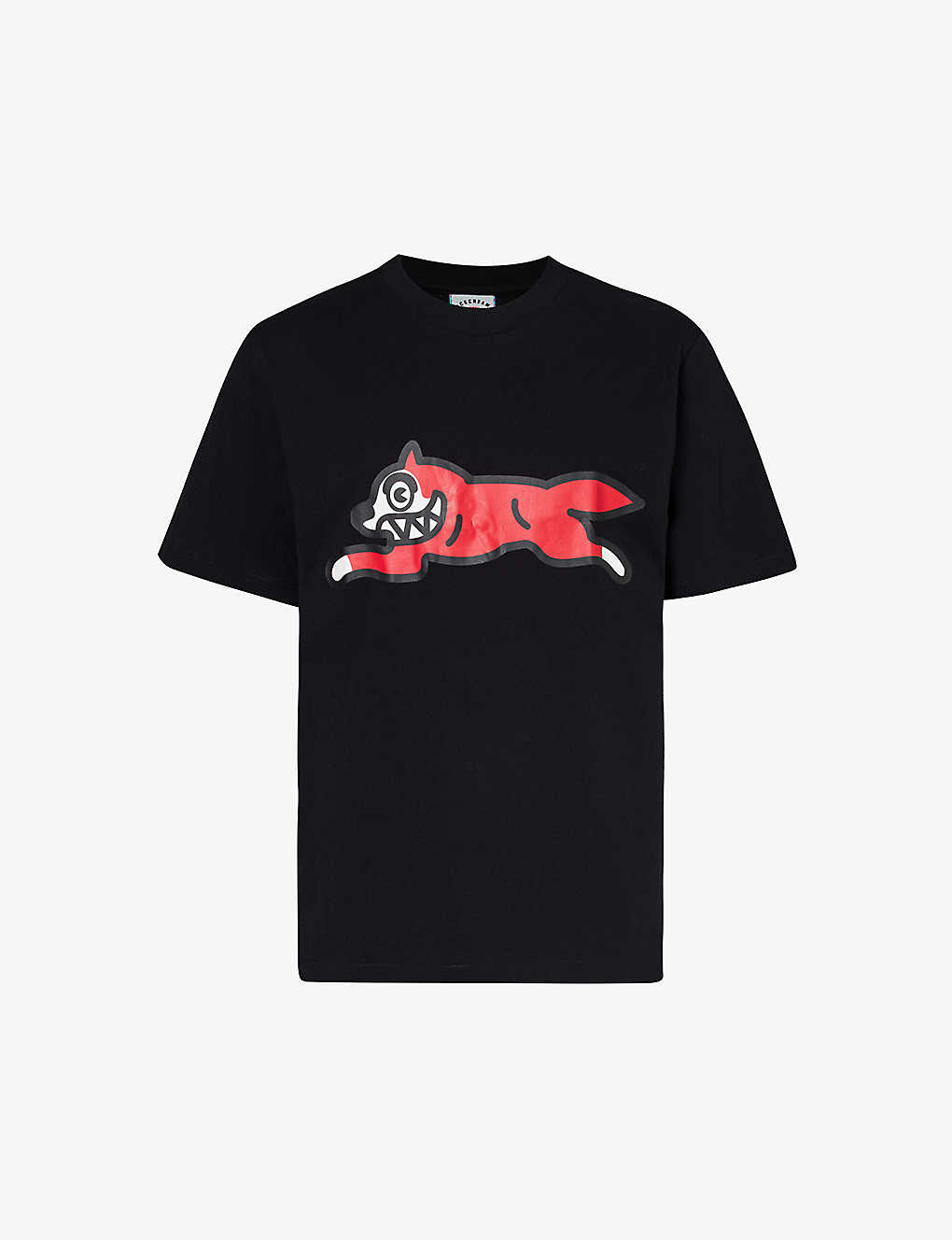 Icecream Mens Black Running Dog Graphic-print Cotton-jersey T-shirt