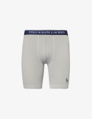 Polo Ralph Lauren Logo-waistband Seamless Stretch-woven Boxers In Lt Sport Heather