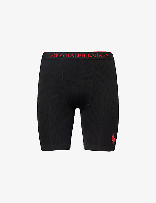 POLO RALPH LAUREN: Logo-waistband seamless stretch-woven boxers