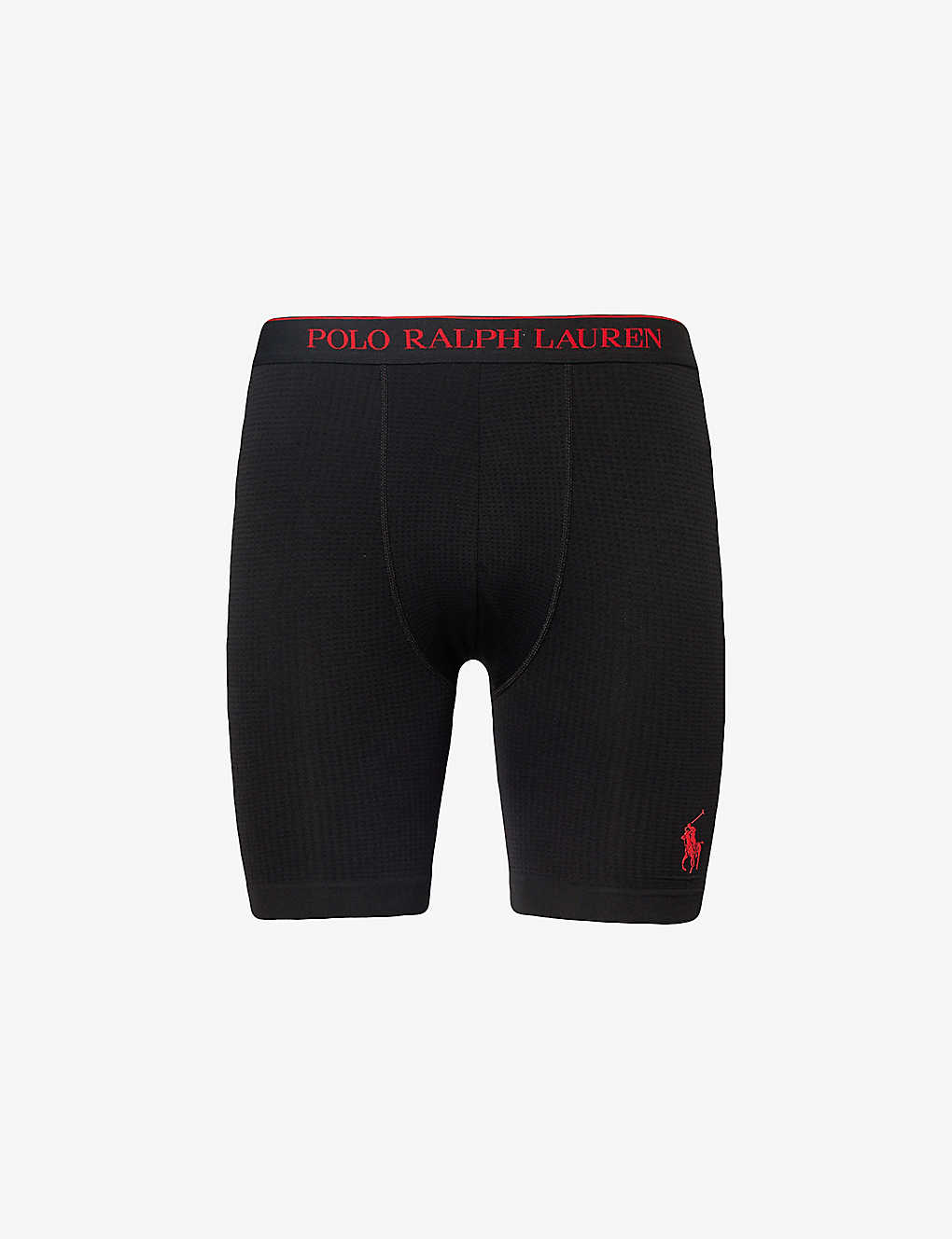 Polo Ralph Lauren Mens Black Logo-waistband Seamless Stretch-woven Boxers