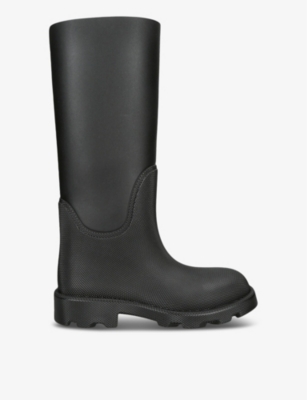 BURBERRY RAYMOND CHUNKY-SOLE RUBBER KNEE-HIGH BOOTS