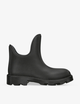 Burberry Marsh Round-toe Slip-on Ankle Boots In Black