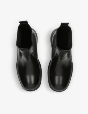 Shop Burberry Women's Black Gabriel Leather Chelsea Boots