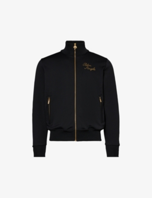 PALM ANGELS Monogram technical jersey tracksuit sweatshirt - Black