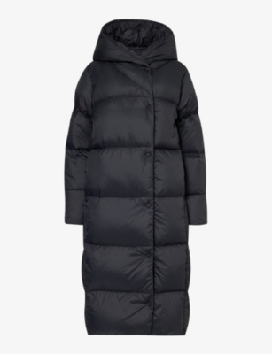 Canada Goose Womens Black Hooded Funnel-neck Shell-down Jacket