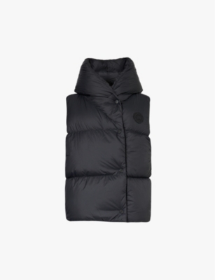 CANADA GOOSE: Hooded logo-patch shell-down gilet