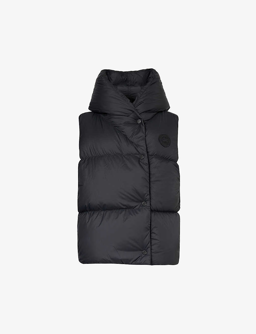 Shop Canada Goose Hooded Logo-patch In Black