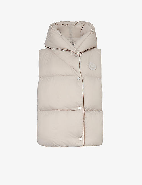 CANADA GOOSE: Hooded logo-patch shell-down gilet
