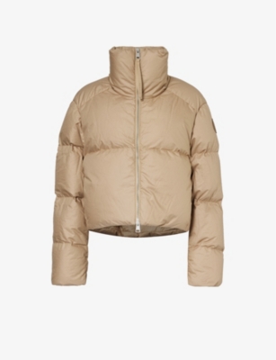 Canada Goose Garnet Cropped Puffer Jacket In Cream