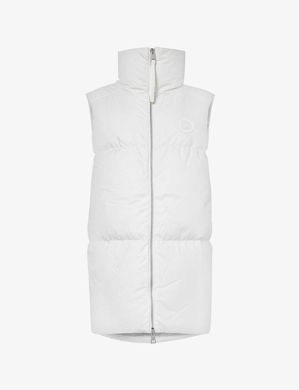 Canada Goose Womens Northstar White Quilted High-neck Cotton-down Gilet