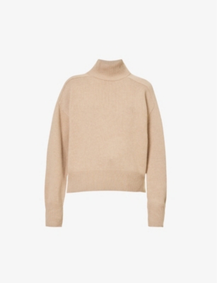 Canada Goose Baysville Turtleneck Wool Jumper In Sand Heather