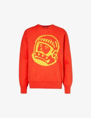 Shop Billionaire Boys Club Astro Crewneck Cotton And Wool-blend Jumper In Red