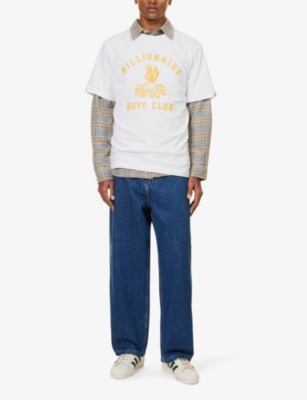Shop Billionaire Boys Club Men's White Campfire Graphic-print Cotton-jersey T-shirt