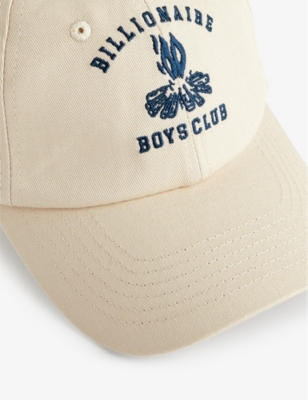 Billionaire Boys Club Mens Cream Campfire Brand-embroidered Cotton-twill Cap In Cream