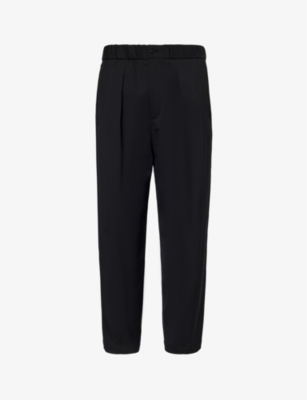 GIORGIO ARMANI Pleated straight leg regular fit wool trousers