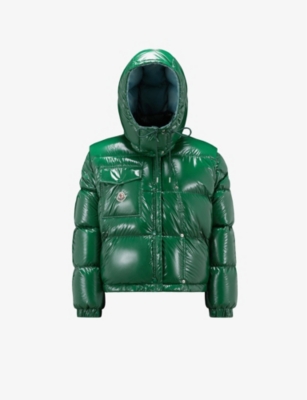 Shop Moncler Women's Green Karakorum Quilted Shell Jacket In 854