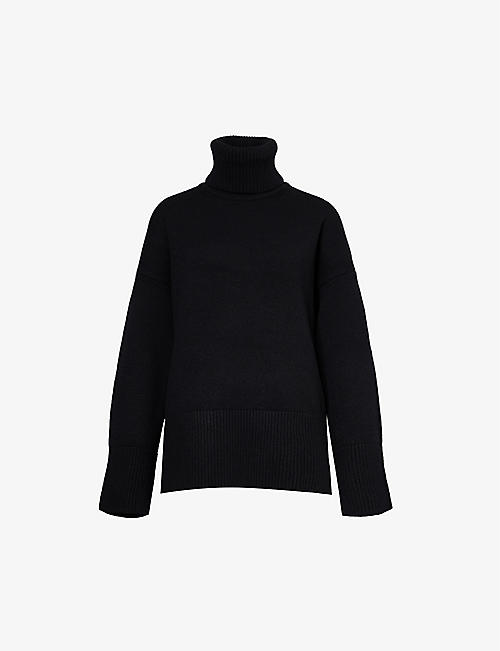 CANADA GOOSE: Turtleneck brand-appliqué cashmere-blend knitted jumper
