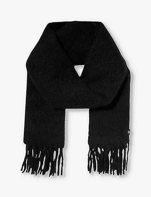 CANADA GOOSE: Branded fringed-trim cashmere knitted scarf