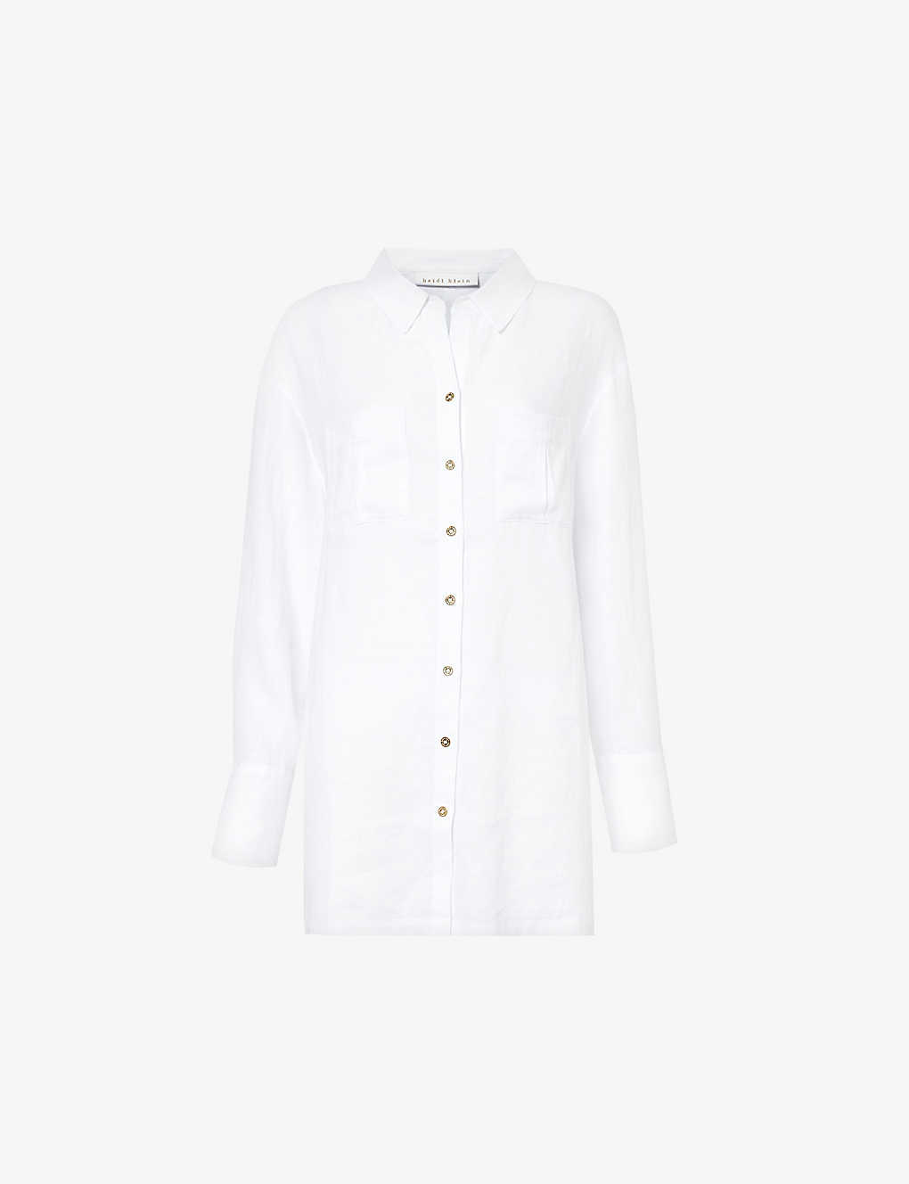 Heidi Klein Bay Patch-pocket Linen Shirt In Wht