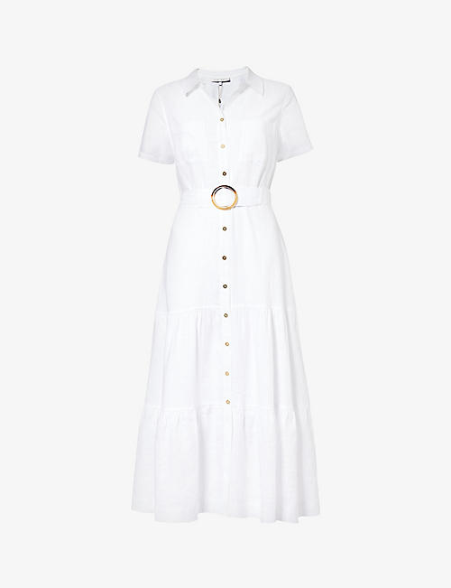 HEIDI KLEIN: Mitsio button-up linen maxi dress