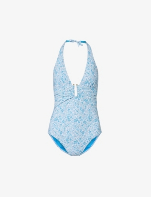 HEIDI KLEIN: Camps Bay Beach U-bar stretch-recycled polyamide swimsuit